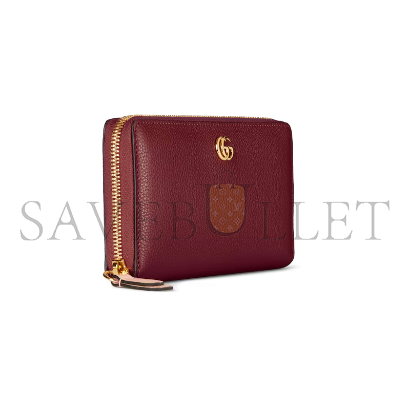 GUCCI BI-COLOR GG MARMONT ZIP AROUND WALLET 456117 (19*10.5*2cm)